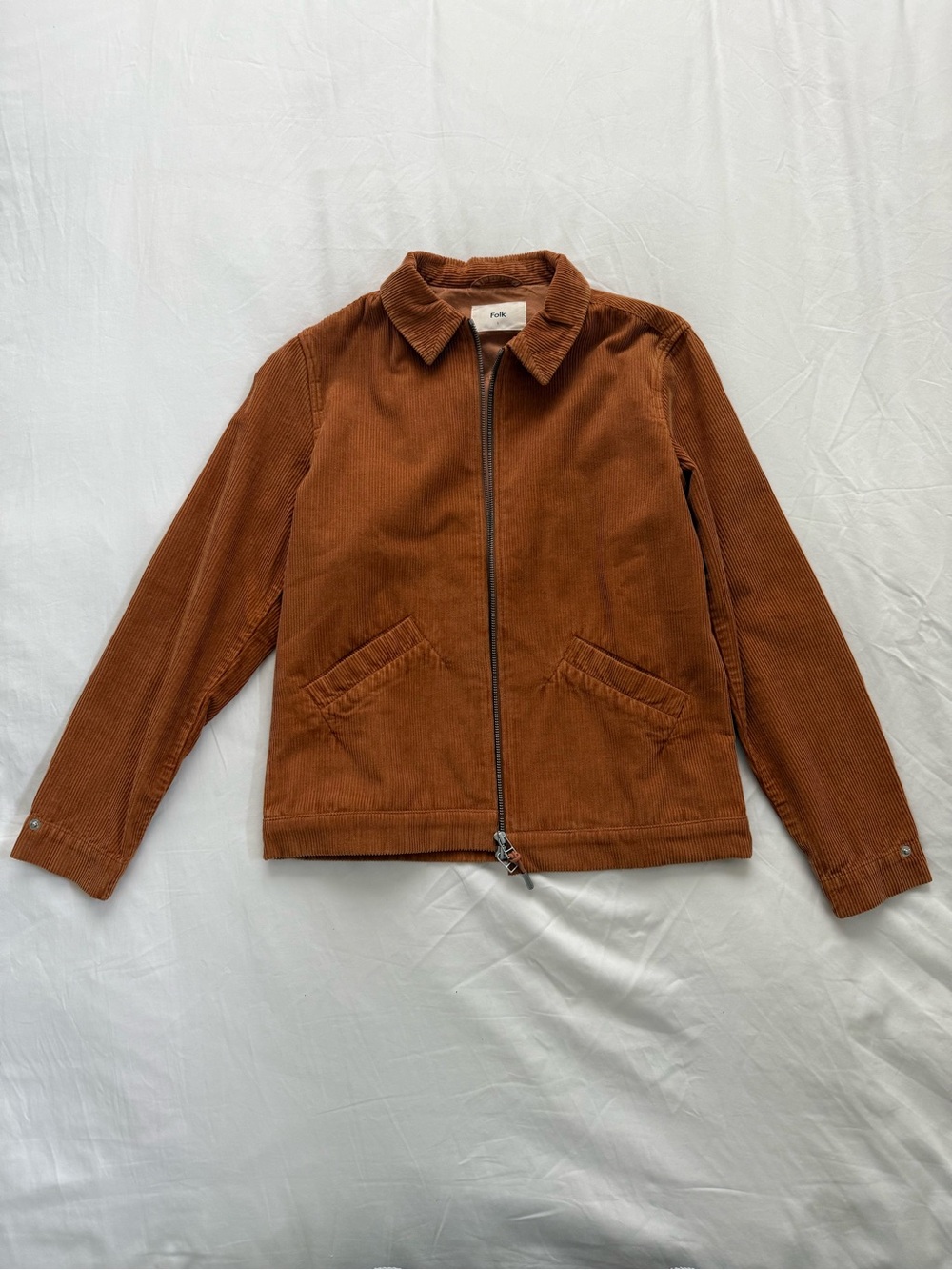 Folk Men’s Brown Corduroy Zip Jacket Size 1